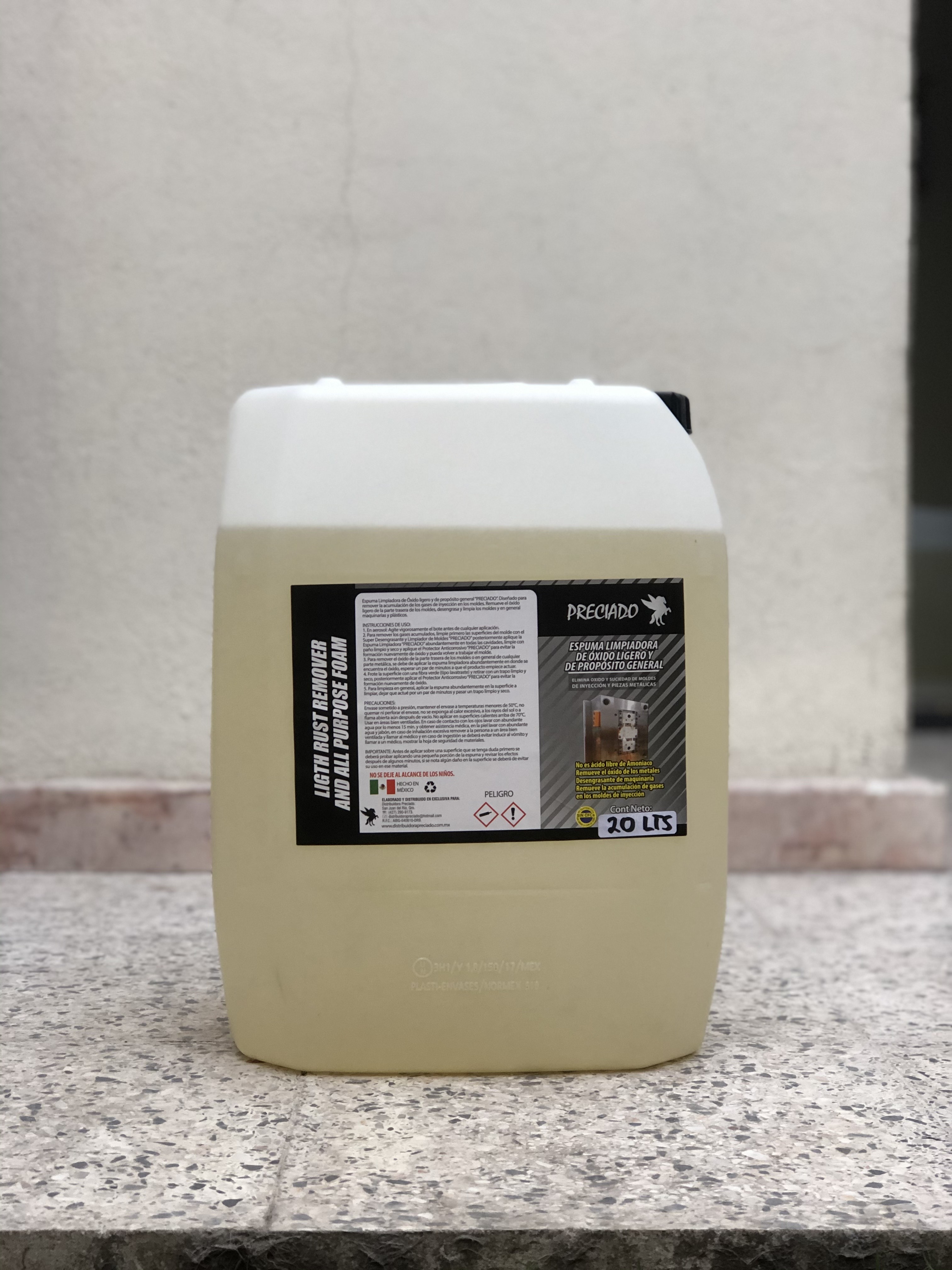 ESPUMA LIMPIADORA DE OXIDO LIGERO Y DE PROPOSITO GENERAL PRECIADO A GRANEL